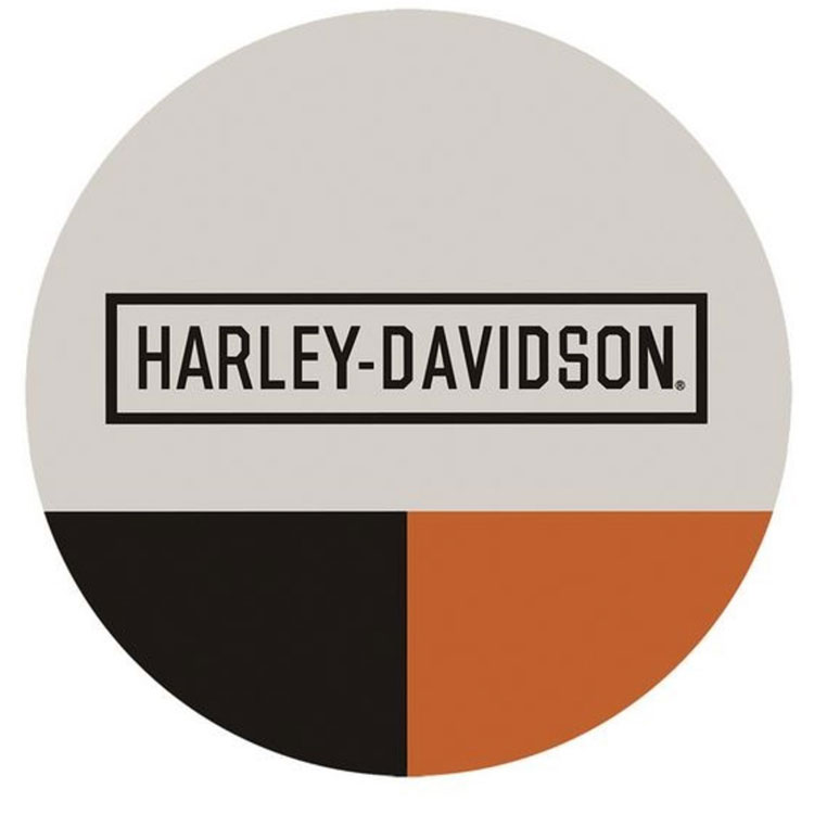 【期間限定セール】カフェテーブル Harley-Davidson ハーレーダビッドソン レトロブロック カフェテーブル（カラー切り替えデザイン）HDL-12335 インテリア BAR 店舗 家具 アメリカ ガレージ アメリカ雑貨