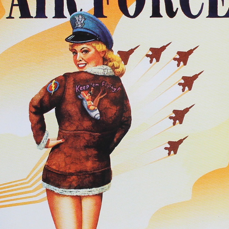 【お気に入り】 看板 ブリキ ティンプレート エア ユーエス FORCE U.S.AIR ウェルカムボード
