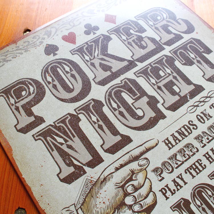 看板 メタルサイン 「PORKER NIGHT」 #98531 縦38cm×横30.5cm ポーカー