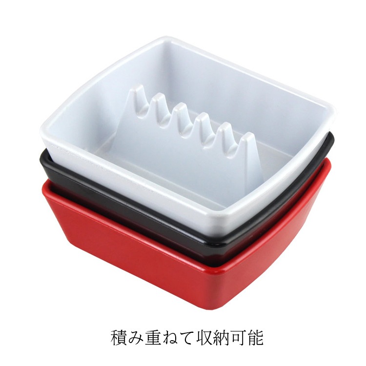 シンプルでオシャレなアッシュトレー。灰皿 GESSNER PRODUCTS スクエアアシュトレー GES-LINE #351 高さ3.8cm × 横10.5cm × 奥行8.6cm シンプル かっこいい メラミン灰皿 アメリカ製