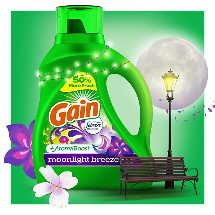 洗濯洗剤 正規輸入品 ゲイン ムーンライトブリーズ 1.36L 1360ml 46oz