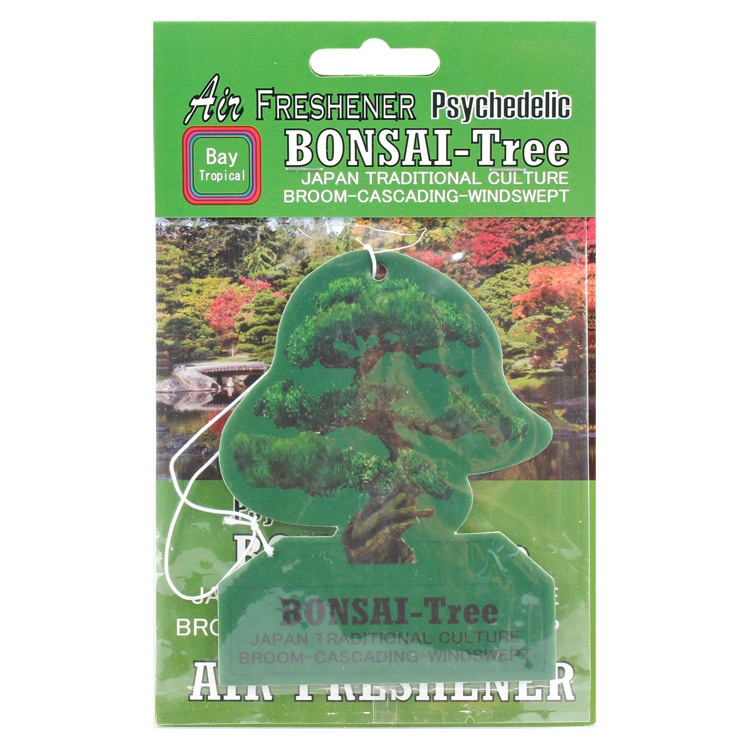芳香剤 エアフレッシュナー BONSAI-TREE ボンサイツリー 6種セット 11×8.5cm 紙製 車用 吊り下げ 盆栽 和風 BONSAI TREE