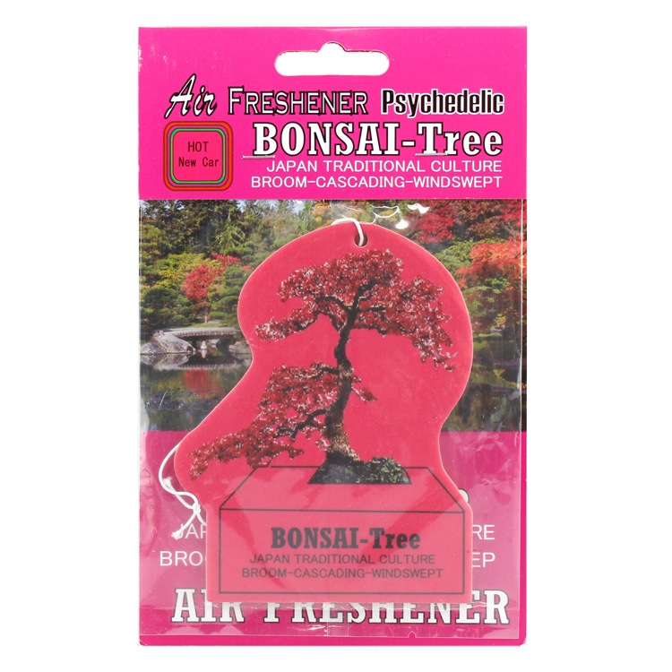 芳香剤 エアフレッシュナー BONSAI-TREE ボンサイツリー 6種セット 11×8.5cm 紙製 車用 吊り下げ 盆栽 和風 BONSAI TREE