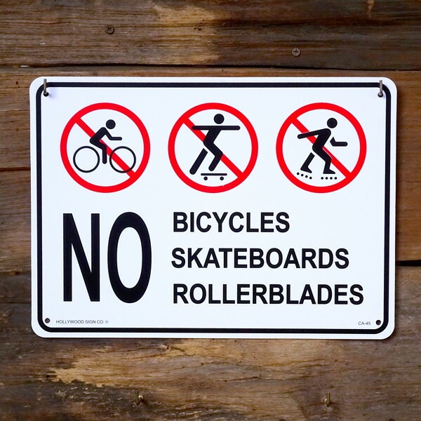 プラスチックメッセージサインボード 「自転車 スケボー ローラー