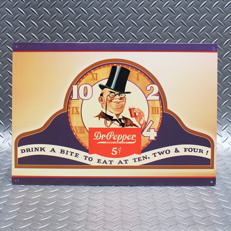 ブリキ 看板 ティンプレート Dr.Pepper ドクターペッパー H29.5×W42