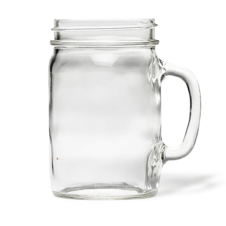 ドリンクマグ Ball ボール プレーン ドリンキングマグ 16oz 473ml レギュラーマウス ガラス製 取っ手付き Drinking Mason Jar 機能性とデザイン性を兼ね備えたアメリカのドリンクカップ。