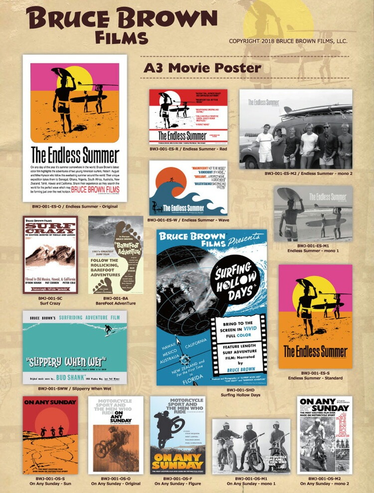 額入り映画ポスター ブルース・ブラウン Barefoot Adventure （フレーム付きポスター）