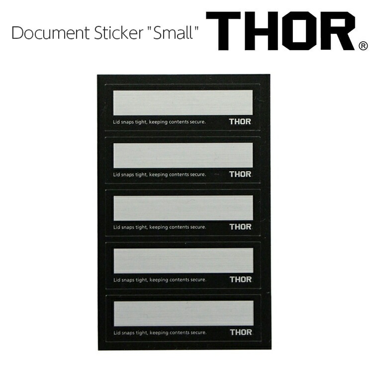 THOR ソー ドキュメント ステッカー Sサイズ シール 防水 耐水 ラベル
