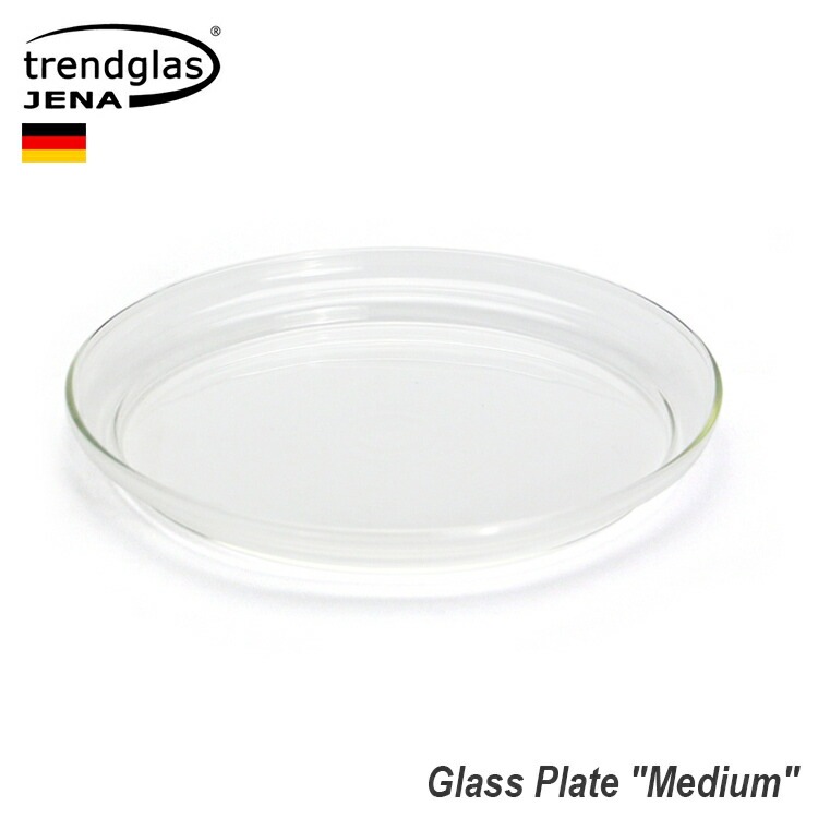 皿 Trendglas-Jena Glass Plate M トレンドグラスイエナ グラスプレート M  直径16cm ガラス製 耐熱 ディッシュ 取り皿 食器 中皿 おしゃれ ドイツ キッチン雑貨