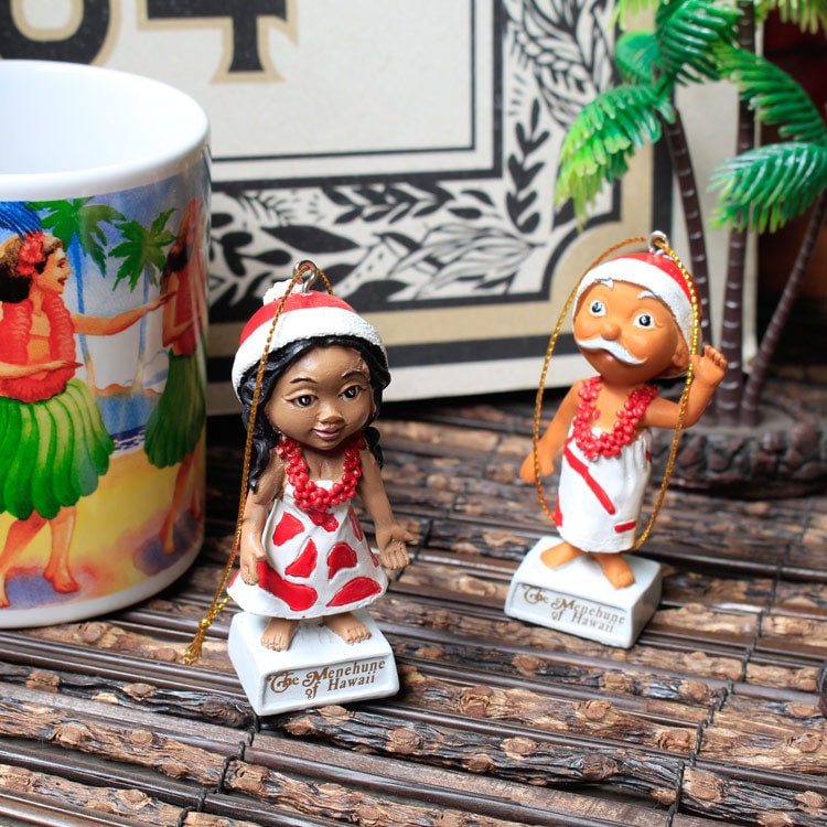 新品未使用Pick the Hawaii メネフネ アンティ フィギュア レジン製フィギュア メネフネ ミニ ペアクリスマス アンクル