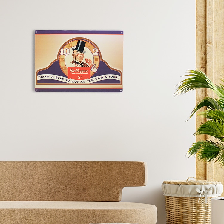 ブリキ 看板 ティンプレート Dr.pepper SHINING HOUR ドクターペッパー