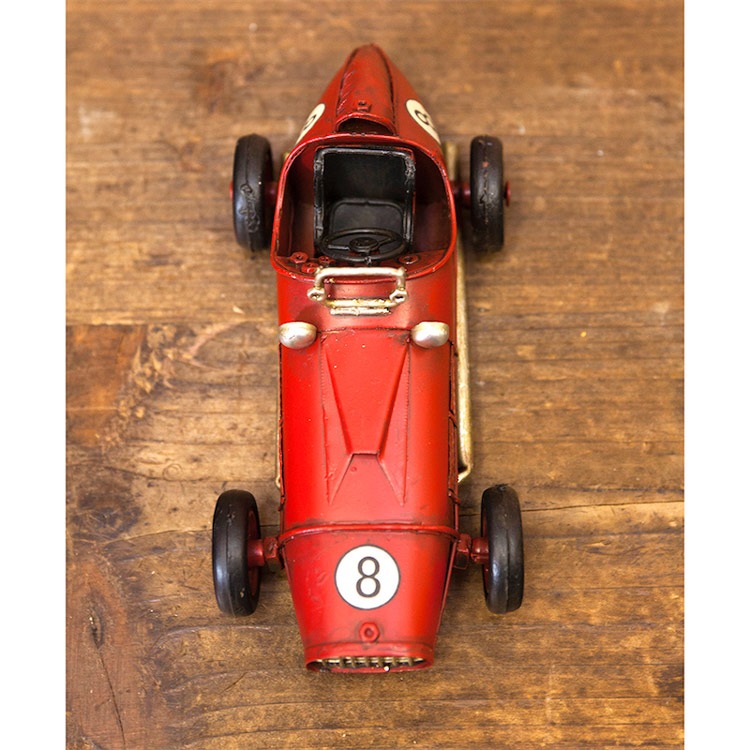 ブリキオブジェ ヴィンテージカー・ミニ 「レーシング」 高さ6×長さ16