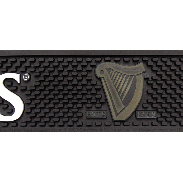 カウンターバーの必需品。アメリカン度UP！！バーマット GUINNESS ギネス（GRAY）ビール バーカウンター インテリア アメリカ雑貨 アメリカン雑貨
