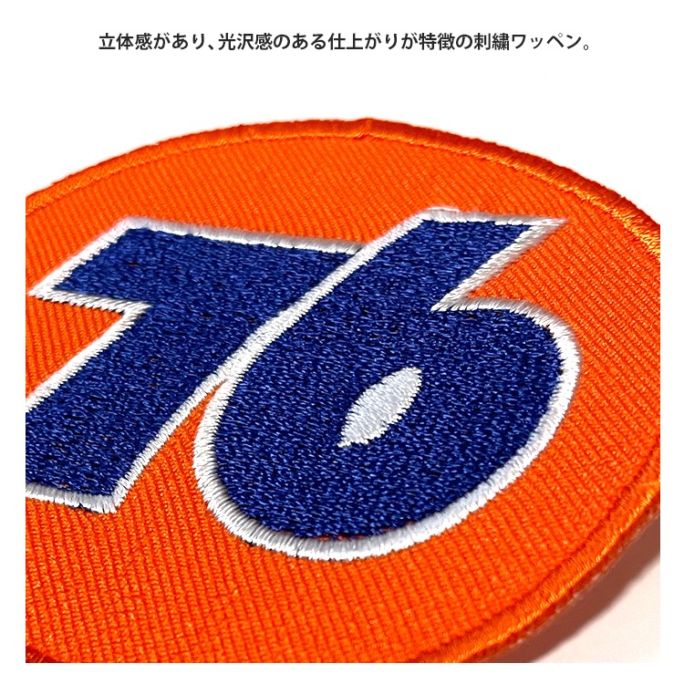 【メール便発送】ワッペン 76 ラウンド 縦7.3×横7.3cm コットン製 アイロンパッチ アイロン 大人向け パッチ 海外 アレンジ かっこいい アメリカン雑貨アイロンで手軽につけられる刺繍ワッペン。