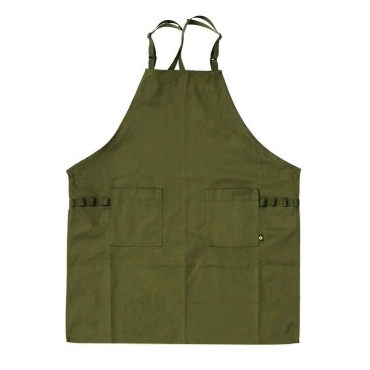 エプロン GARDEN APRON ガーデンエプロン（カーキ） 幅69x高さ82cm コットン製 胸当てエプロン ガーデニング 園芸 DIY アウトドア 作業用 男女兼用