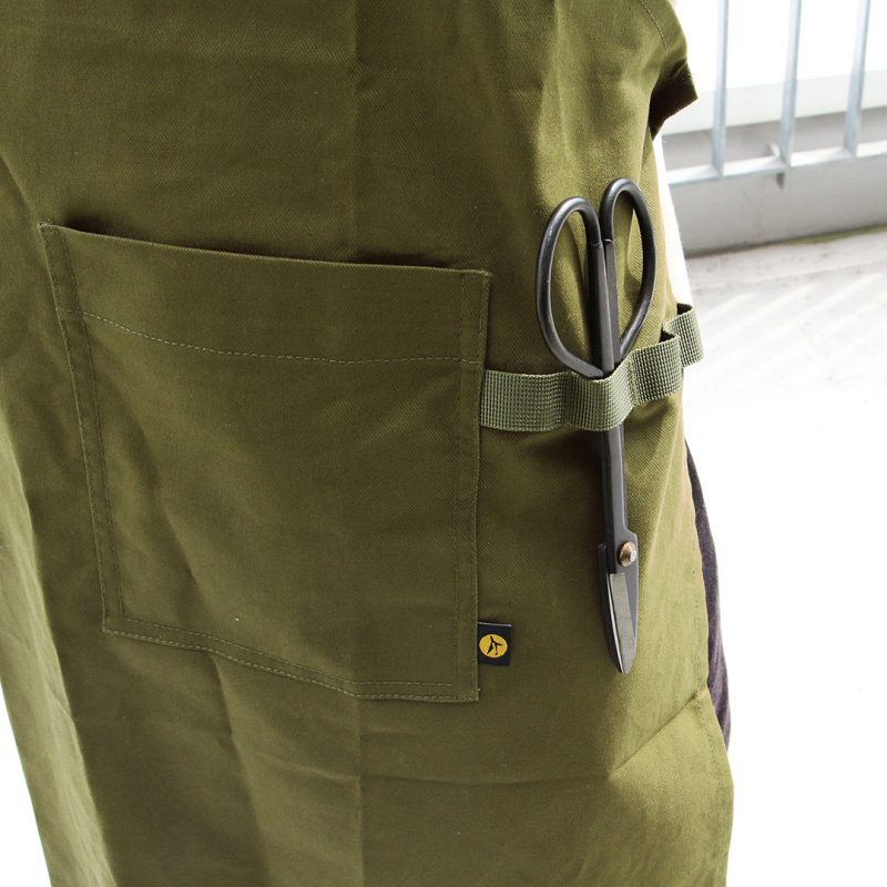 エプロン GARDEN APRON ガーデンエプロン（カーキ） 幅69x高さ82cm コットン製 胸当てエプロン ガーデニング 園芸 DIY アウトドア 作業用 男女兼用