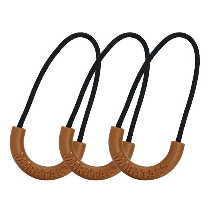 【メール便発送】Maratac Zipper Pull-Hi Viz マラタック ジッパープル 3個入り W3×D1.8cm ループ長 約9cm ループ長 約9cm アメリカ製 アウトドア 防災 ジッパー プルタブMADE IN USA 使いやすくて便利なジッパータブ3点セット。