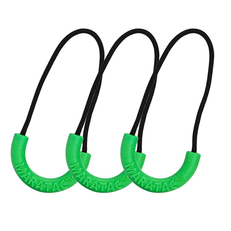 【メール便発送】Maratac Zipper Pull-Hi Viz マラタック ジッパープル 3個入り W3×D1.8cm ループ長 約9cm ループ長 約9cm アメリカ製 アウトドア 防災 ジッパー プルタブMADE IN USA 使いやすくて便利なジッパータブ3点セット。