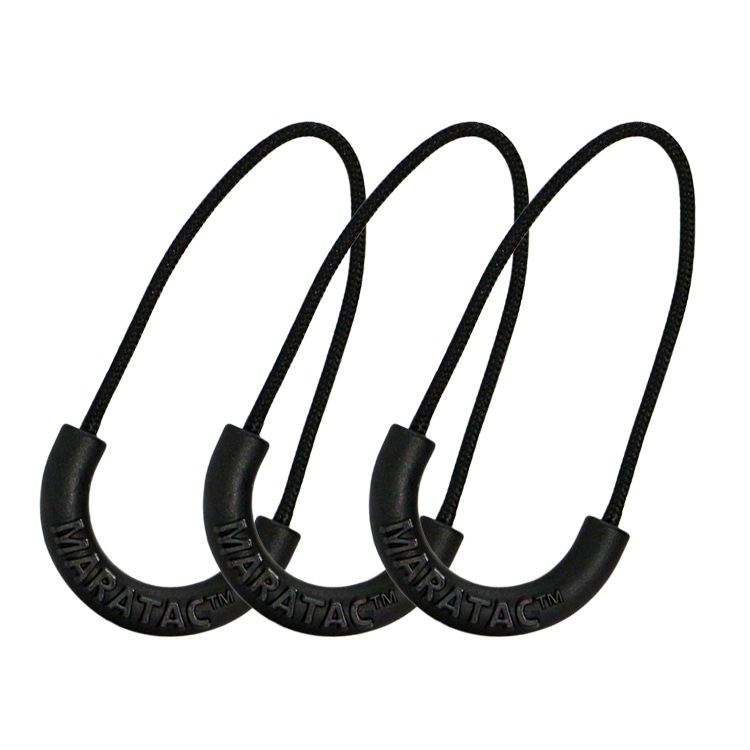 【メール便発送】Maratac Zipper Pull-Hi Viz マラタック ジッパープル 3個入り W3×D1.8cm ループ長 約9cm ループ長 約9cm アメリカ製 アウトドア 防災 ジッパー プルタブMADE IN USA 使いやすくて便利なジッパータブ3点セット。