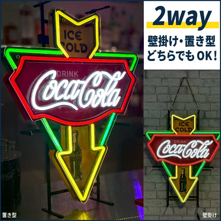 照明 ライト Coca-Cola コカ・コーラ ネオ LED サイン Arrow PJ-NEO04