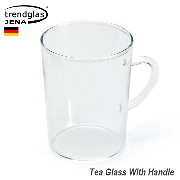 電子レンジ・食洗機OK！なガラス製コップ。コップ Trendglas-Jenaトレンドグラスイエナ ティーグラス ウィズハンドル W9.5×D7×H9.1cm 200ml ガラス製 耐熱 グラス タンブラー 食器 おしゃれ キッチン雑貨 ドイツ