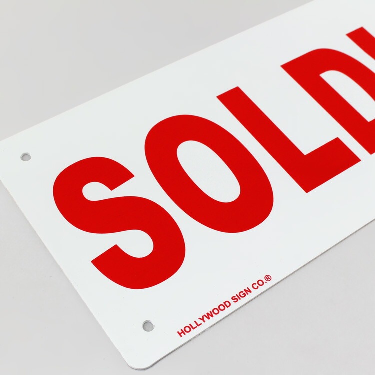 看板 プラスチック メッセージサインボード SOLD! CA-L11 縦14×横48.5cm 両面デザイン 店舗 アメリカン雑貨