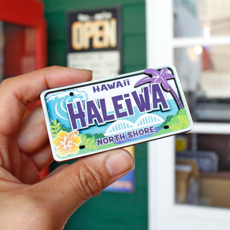 メール便発送】2Dマグネット ライセンスプレート HALEIWA ハレイワ 高