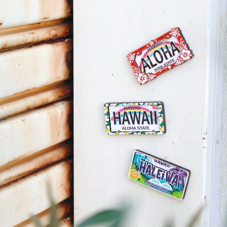メール便発送】2Dマグネット ライセンスプレート HALEIWA ハレイワ 高