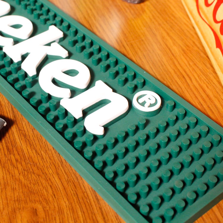 バーマット「Heineken ハイネケン」（横長） ビール カクテル BAR GOODS バーグッズ アメリカ雑貨 アメリカン雑貨