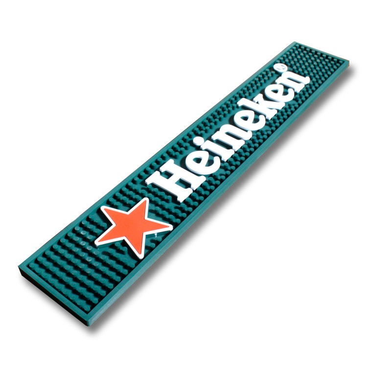バーマット「Heineken ハイネケン」（横長） ビール カクテル BAR GOODS バーグッズ アメリカ雑貨 アメリカン雑貨