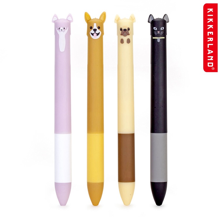 メール便発送】ボールペン KIKKERLAND Cat And Dog Multicolor Pens