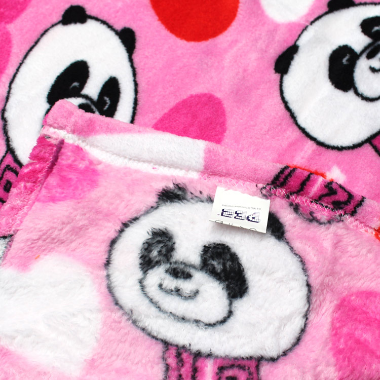 フリースブランケット（S） PETZ ペッツ PANDA 70×100cm マイクロファイバー素材 アウトドアブランケット 毛布 ひざ掛け キャラクター柄 アメリカン雑貨 デッドストック