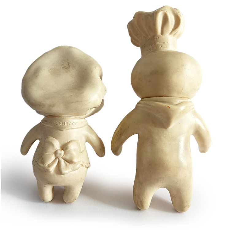 フィギュア ヴィンテージドール ピルズベリー ドゥボーイ 2体セットコレクション ビンテージ アメリカン雑貨 Pillsbury  Doughboy1点物のコレクティブルアイテム 