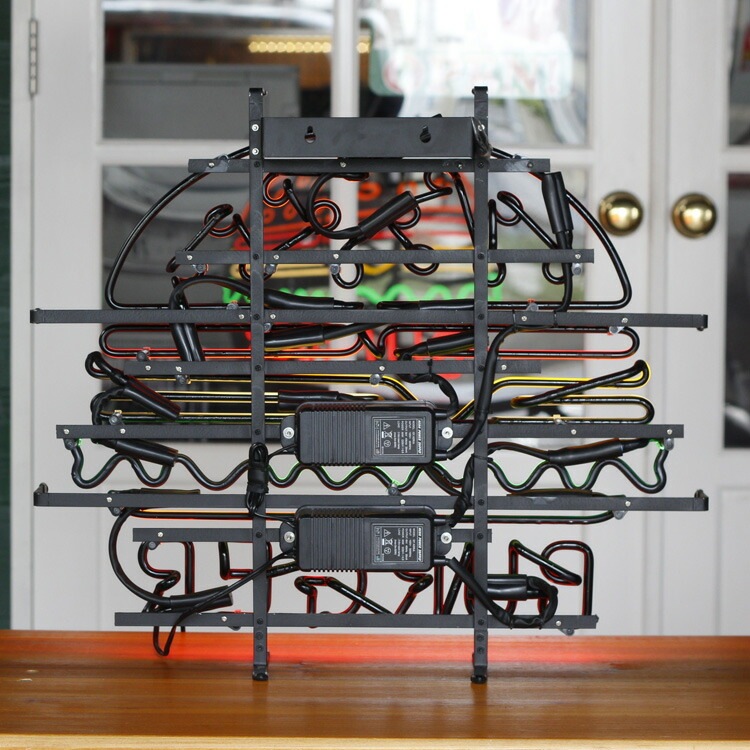 ネオンサイン BURGER ハンバーガー 店舗装飾 インテリア レストラン 楽天市場】ハンバーガーネオンサイン LEDネオンライト 壁掛けburger店