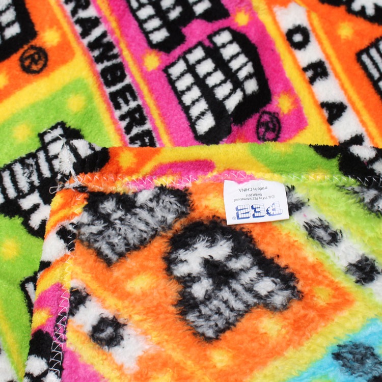 フリースブランケット（S） PETZ ペッツ CANDY PACKAGE 70×100cm マイクロファイバー素材 アウトドアブランケット 毛布 ひざ掛け キャラクター柄 アメリカン雑貨 デッドストック