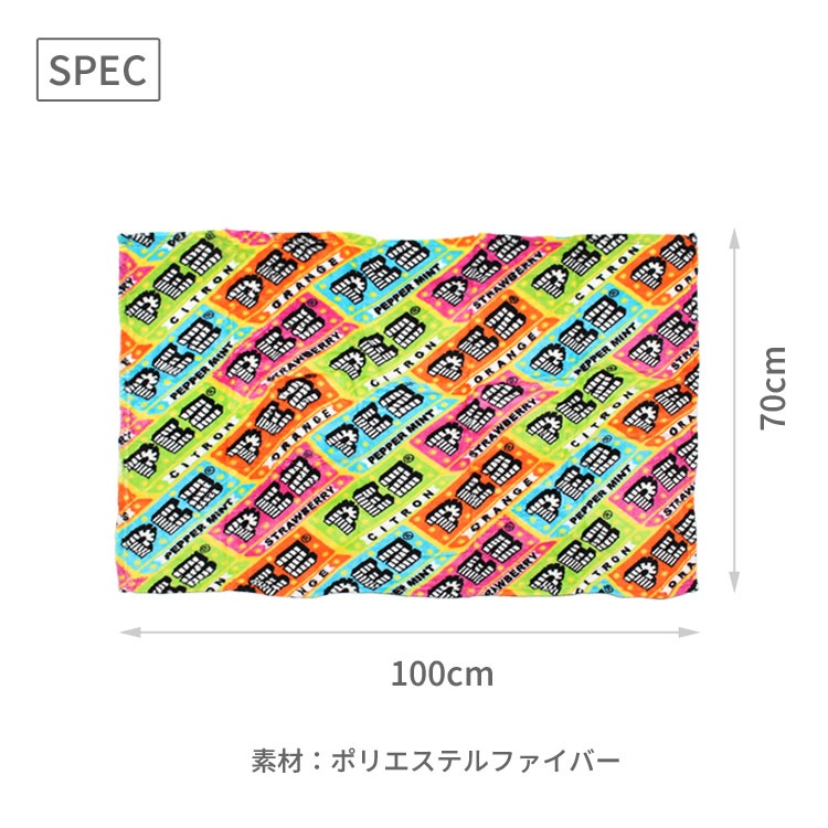 フリースブランケット（S） PETZ ペッツ CANDY PACKAGE 70×100cm マイクロファイバー素材 アウトドアブランケット 毛布 ひざ掛け キャラクター柄 アメリカン雑貨 デッドストック