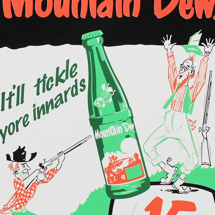 メタルサイン Mountain Dew 15￠マウンテンデュー 15セント MD-11 縦42.7×横29.8cm アメリカ製 ブリキ看板アメリカン 四角 かっこいい ヴィンテージ ビンテージ コンパクト 店舗 トイレ 玄関 リビング バー カフェ 輸入雑貨