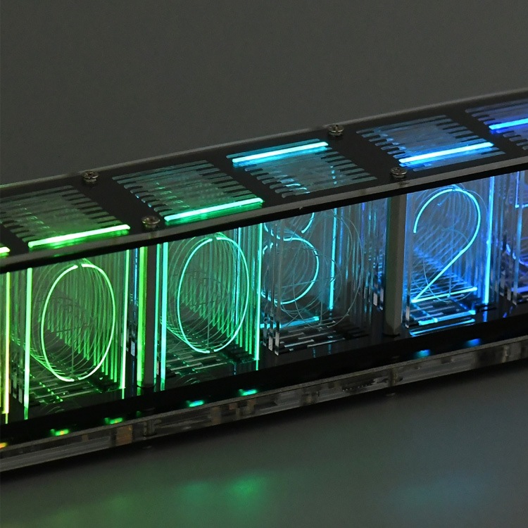 デジタル 置き時計 RGB Tube Clock アールジービー チューブ クロック
