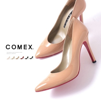 COMEX コメックス アーモンドトゥ ハイヒール ヒール10cm COMEX レディース ヒール モデルサイズ 日本製 本革 大きいサイズ 小さいサイズ ピンヒール 5500