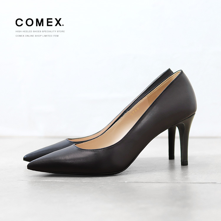COMEX パンプス 7cmヒール ハイヒール 2026新作 ポインテッドトゥ 日本