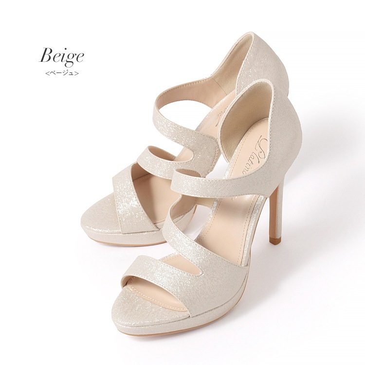 サンダル ストラップ ハイヒール ヒール11cm 2025新作 プラットフォーム 厚底 ラメ パンプス プラチナドゥ 5001