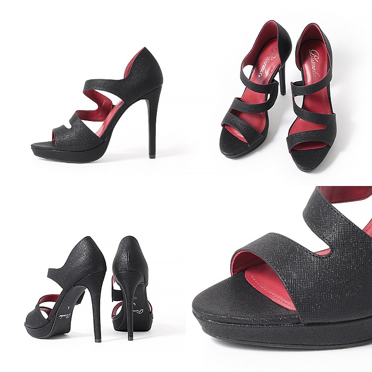 サンダル ストラップ ハイヒール ヒール11cm 2025新作 プラットフォーム 厚底 ラメ パンプス プラチナドゥ 5001