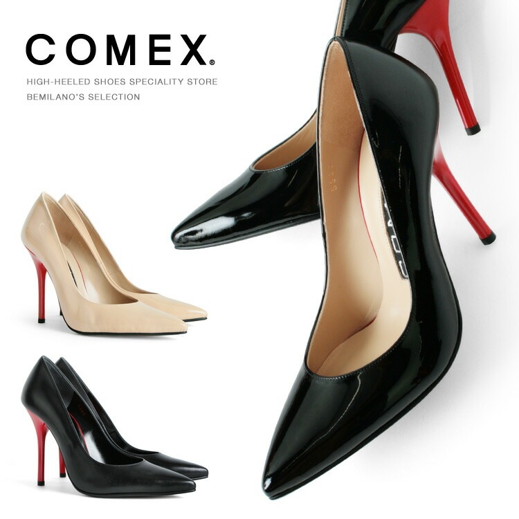 パンプス COMEX ハイヒール ポインテッドトゥ ピンヒール ヒール