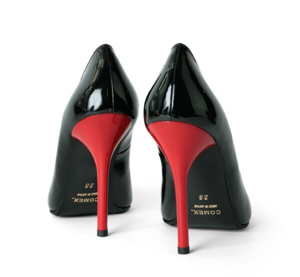 パンプス COMEX ハイヒール ポインテッドトゥ ピンヒール ヒール10cm レッドヒール コメックス (5640) 結婚式 パーティ 靴 送料無料
