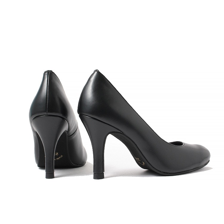 パンプス ヒール8cm 日本製 2025新作 ラウンドトゥ プレーン ビジネスパンプス 通勤 ハイヒール ブラック 800