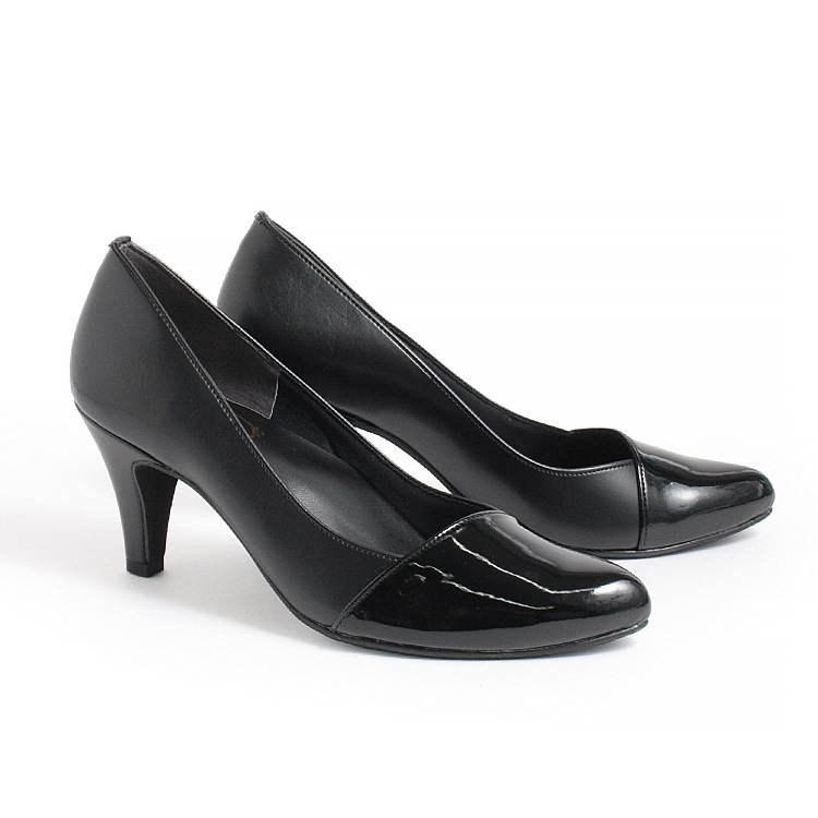 パンプス ヒール7cm 日本製 ハイヒール 2025新作  アーモンドトゥ アーチクッション 異素材コンビ 8310