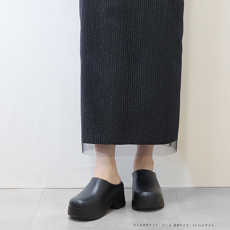 軽量 クロッグ サンダル 厚底 8cmヒール サボ ミュール スリッポン EVA ブラック 2025新作 防水 150