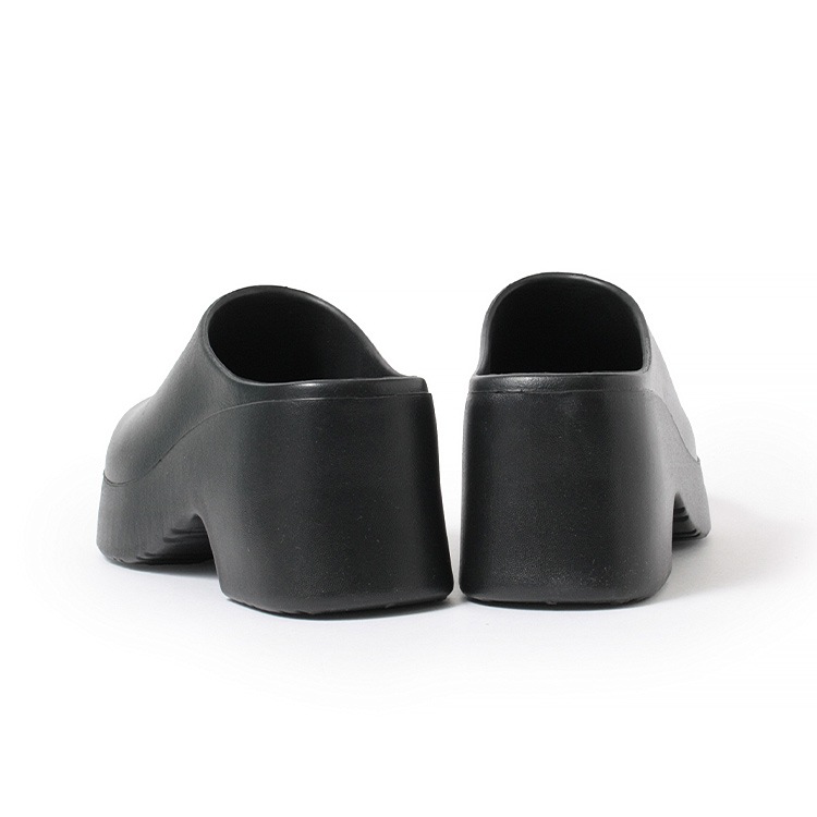 軽量 クロッグ サンダル 厚底 8cmヒール サボ ミュール スリッポン EVA ブラック 2025新作 防水 150