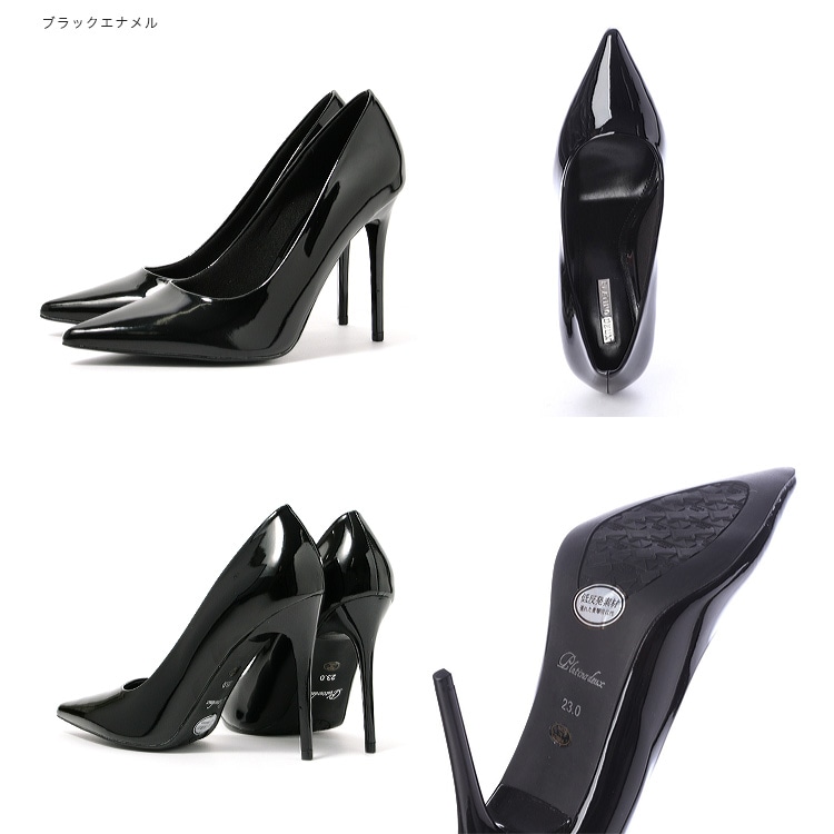 【SALE】 ハイヒール パンプス ピンヒール ポインテッドトゥ エナメル パイソン プラチナドゥ ヒール10cm 通勤 パーティ Platino deux 3581