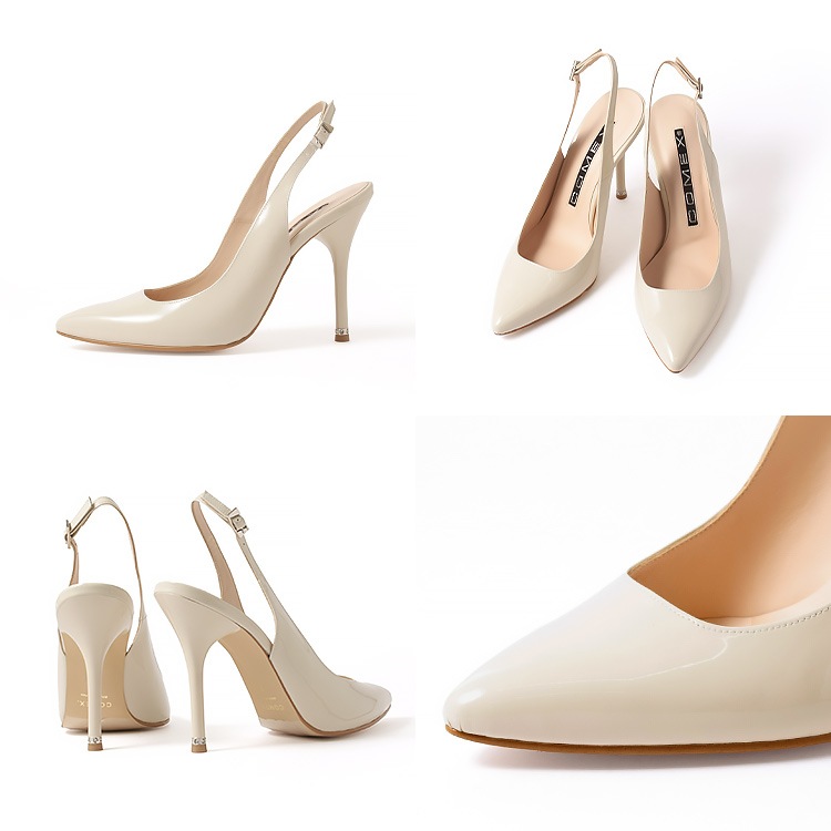 COMEX パンプス ハイヒール  本革 日本製 アーモンドトゥ バックベルト ピンヒール ヒール11cm コメックス 65680 